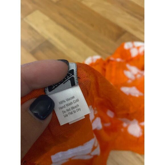 Crimson Tigers Orange & White pawprint thin infinity fashion scarf - Picture 4 of 6